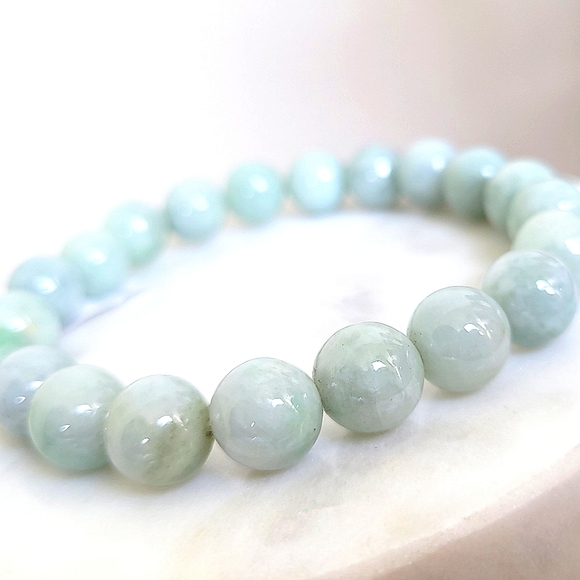 Certified Jadeite Strech Bracelet NWT - Picture 1 of 2